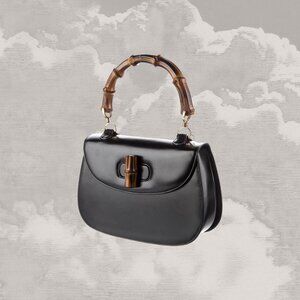 GUCCI Bamboo 1947 Handle Bag 2-way Medium Black Harry Styles